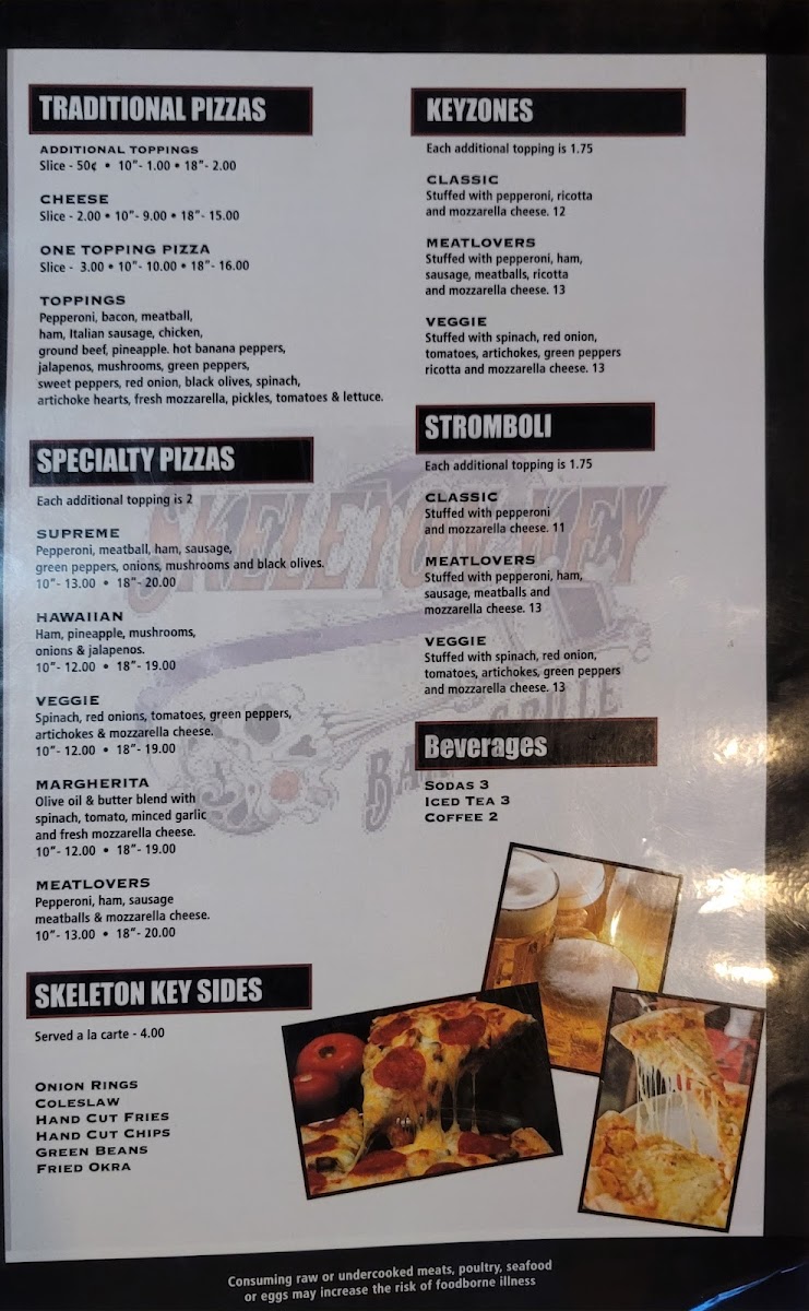 Skeleton Key Bar and Grille Menu - Image 3