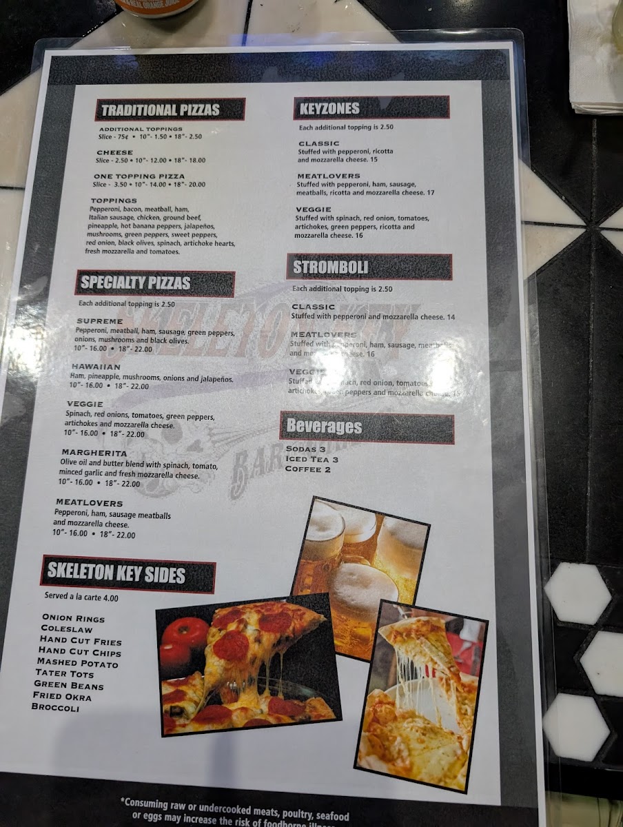 Skeleton Key Bar and Grille Menu - Image 5